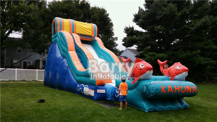 Octopus Inflatable Water Slide With Pool Amusement Park