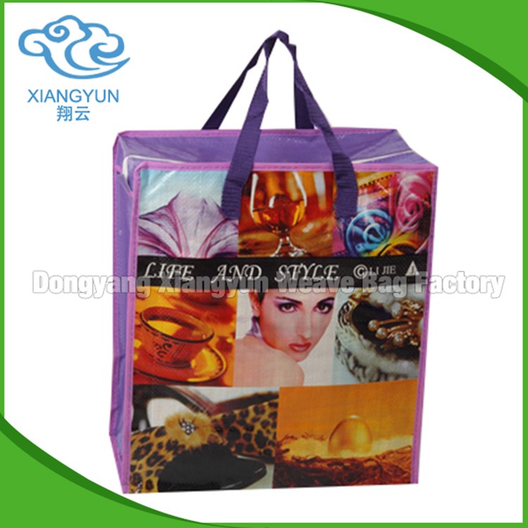 environment polypropylene woven shopper bag/eco-friendly gravure printing pp woven bag package shopping bag