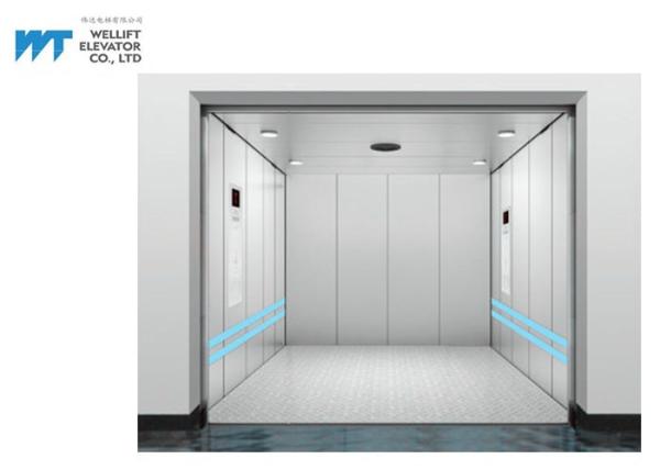 Upmarket Residential Freight Elevator Stainless Steel Finish Cabin With Crash