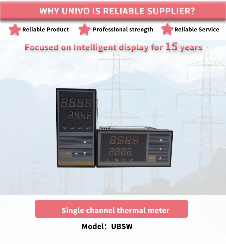 Black UBSWY UNIVO Flexible Setting Input Signal Single Channel Thermal Instrument Control Instrument High Precision Universal Display