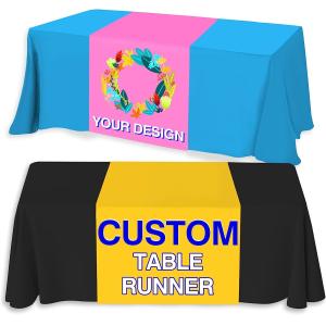 Custom Table Runner With Business Logo, Image Or Text Personalized Table Runner