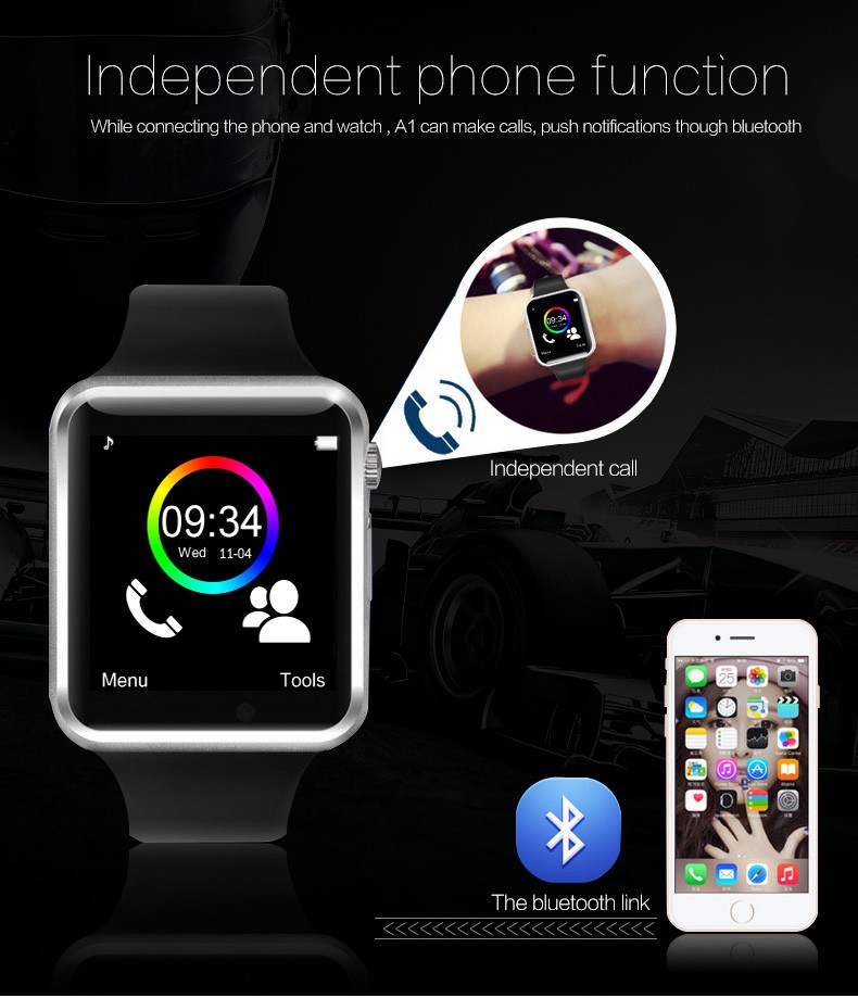A1 Receive Phone Callsblood Pressure Oxygen ECG APP Information Download Bracelet