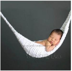  Baby Knit Hammock White Color Crochet Bed Pure White Baby Crochet Knitted Bed Newborn Cott Manufactures