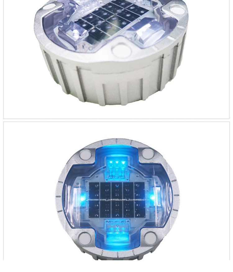 White Yellow Red Blue Green Road Safety Stud end G105 Led Solar Aluminium Round Road Stud