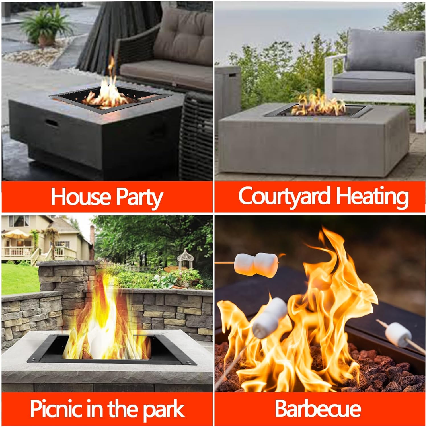 Upgraded Heavy Duty Solid Steel Fire Pit Liner Ring 42" Inner DIY Campfire Ring Above or In-Ground for Outdoor Patio Backyard