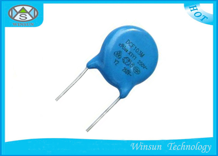 100pF~4700pF DIP Ceramic Capacitor , -25 〜 125ºC X1Y2 Capacitor High Voltage