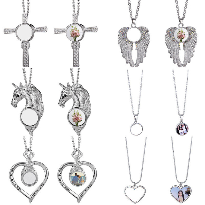 Sublimation Cross Necklace With Aluminum Insert Personalized Sublimation Gifts