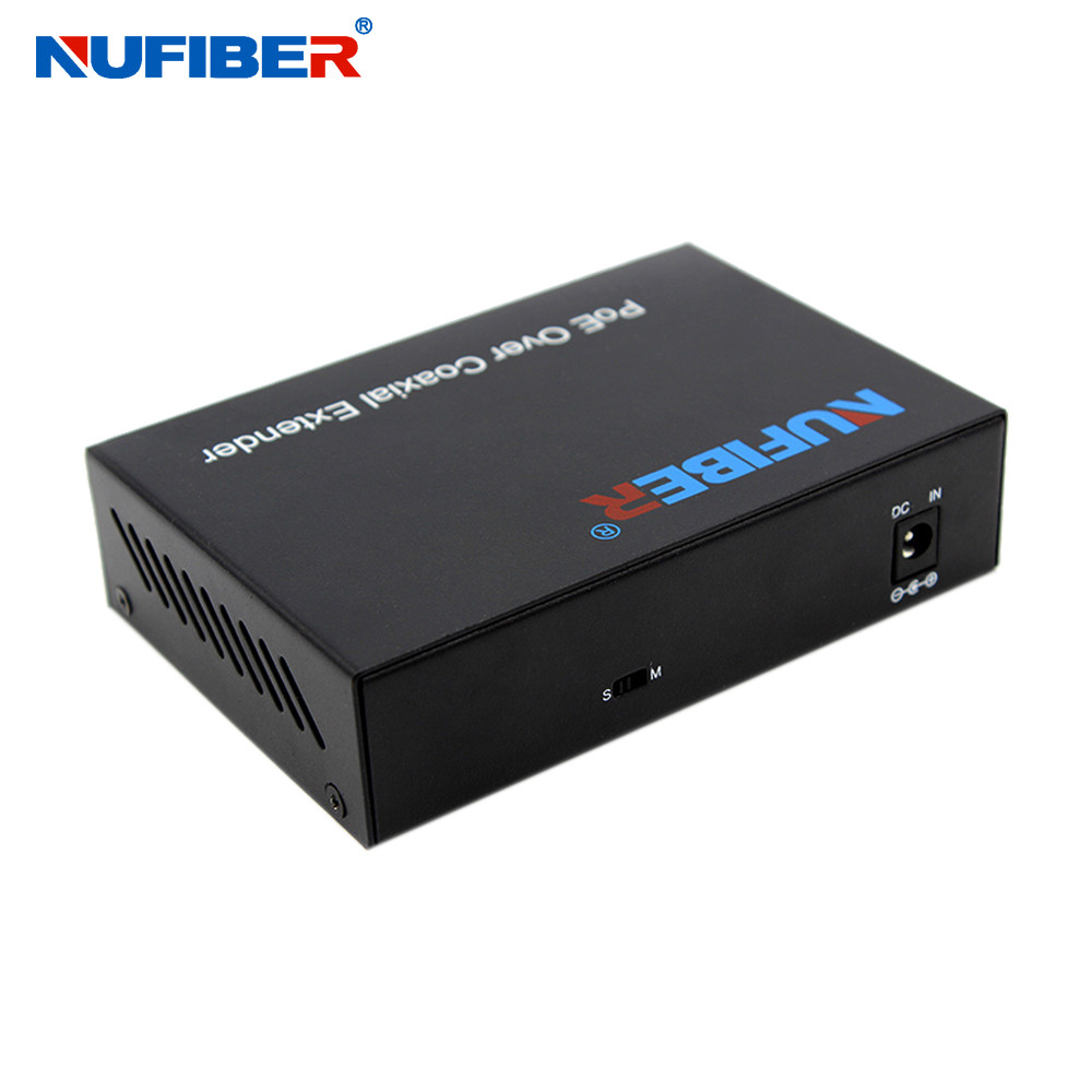POE IP Over 2 Wire Ethernet Over Coaxial Extender 300m DC52V For Hikvision Camera
