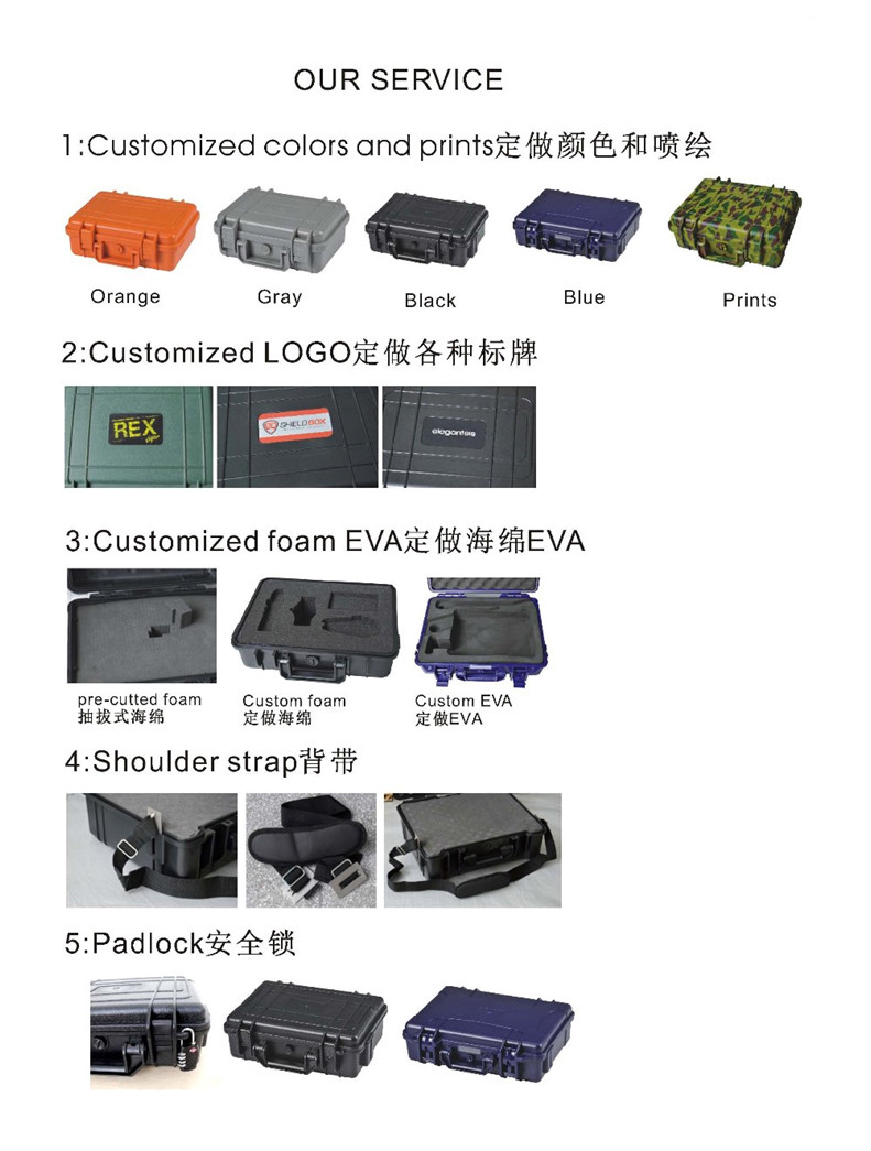 Moisture Proof Plastic Tool Storage Cases Dust Proof Waterproof Drop Resistant