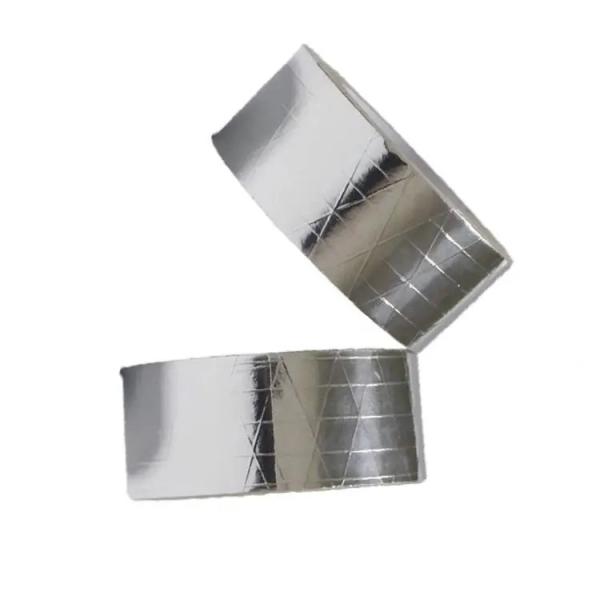 HVAC Reinforced Aluminum Foil Scrim Kraft Tape 3 Way FSK Solvent Rubber Resin