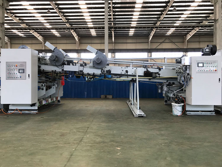 RINO Carton Box Flexo Printing Machine , 300pcs/Min Printing Carton Folder Gluer Machine