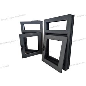 Fireproof Broken Bridge Aluminum Window Triple Glazing With Foam Technology