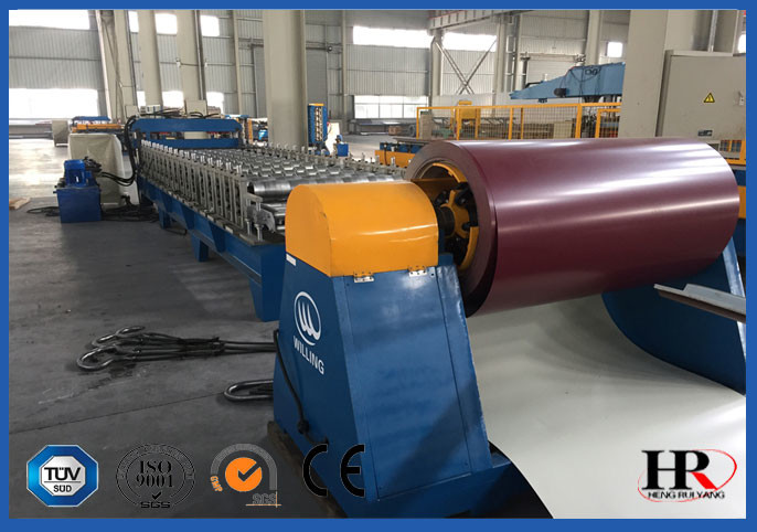 Small Corrugated Sheet Metal Roof Roll Forming Machine / Roof Panel Making Machine