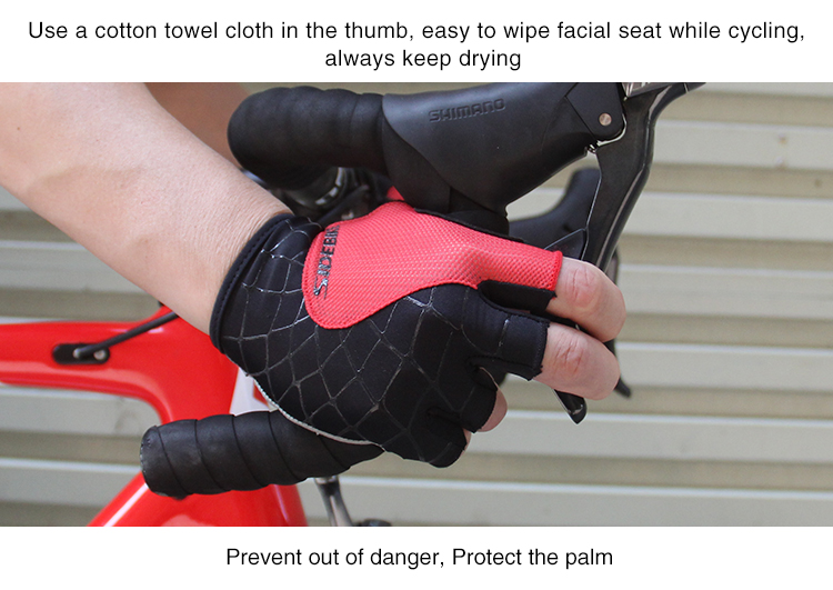 Chile Bike Bicycle Gloves Washable Soft Hand feel Spandex Lycra Bike Racing Gloves