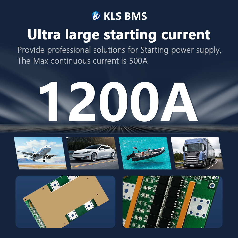 3S-24s 35A-60A NCM LiFePO4 BMS Starting Board 600A-1200A For Automobile Starting Battery