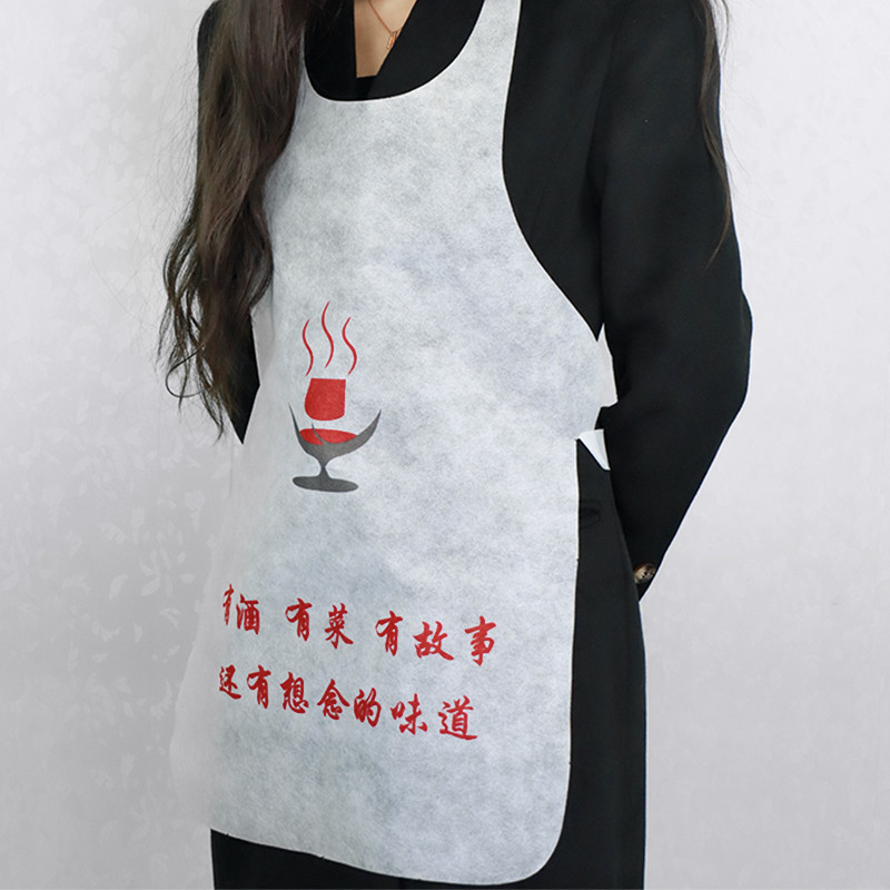 OEM Adjustable Disposable Non Woven Apron Sleeveless AZO Free