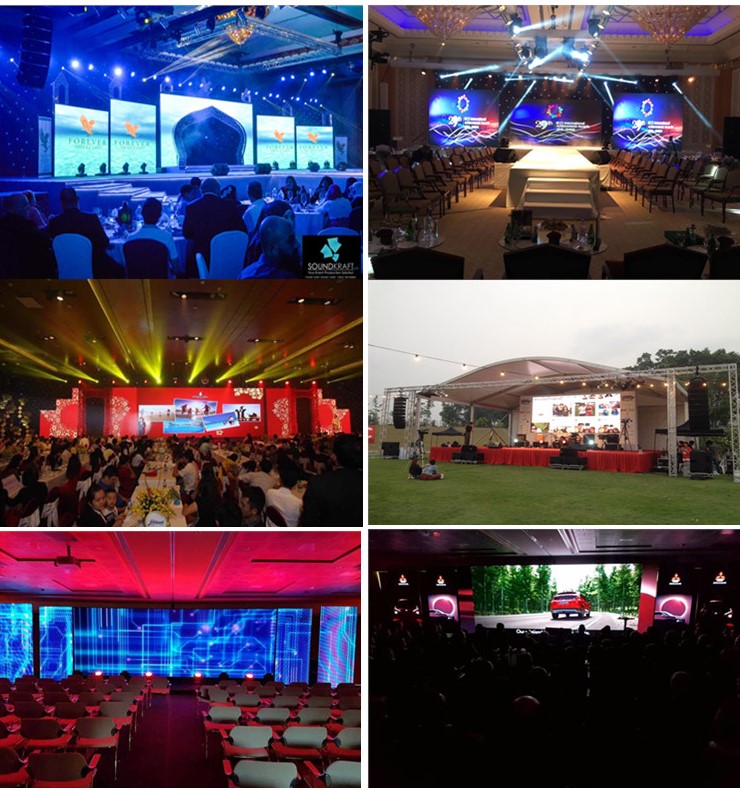 Waterproof IP45 Stage Background Led Screen P3.91mm Light Weight