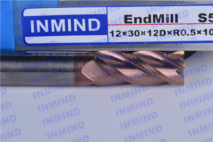 high hardness R2.0 Corner 12*R2.0*75 Corner Radius end mill upto HRC65 4 Flute SiN TiSiN Coating