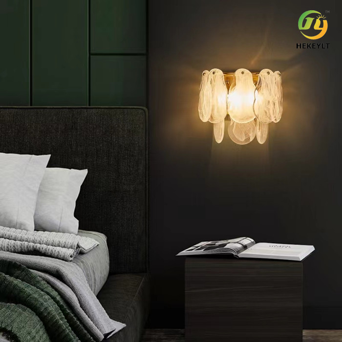 100lm / W Metal Glass Wall Lamp Home Hotel Living Room