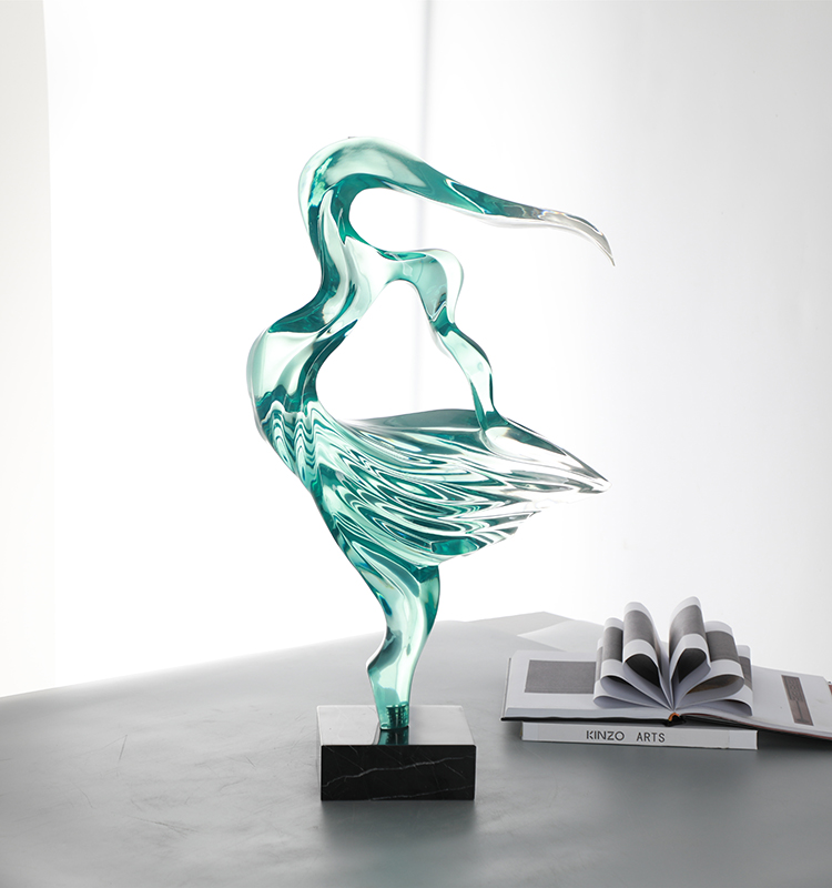 Customize decorative PMMA acrylic resin sculpture crafts for arts gallery