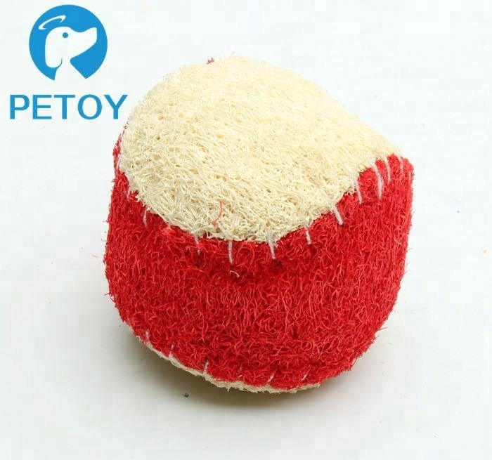Eco Friendly Small Indestructible Rope Dog Toys Nature Loofah Material