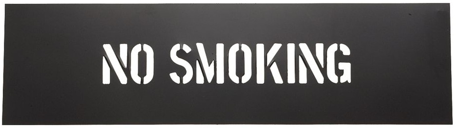 Public Place No Smoking Stencil No Smoking Sign Plastic Letter Stencil Customized
