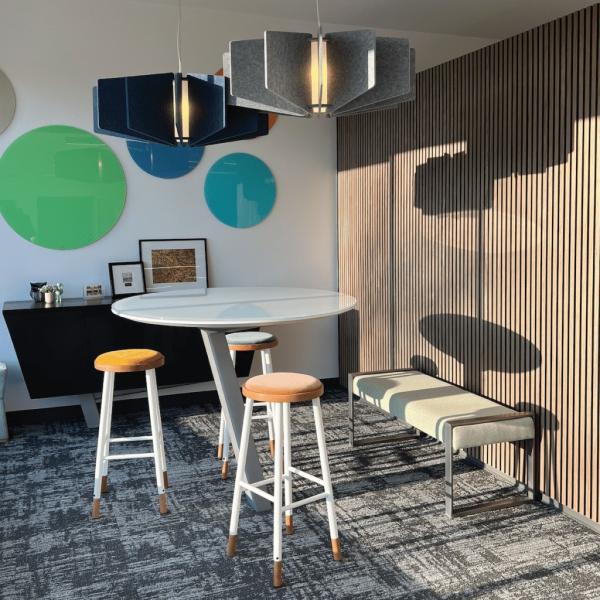 Luxury American Oak Veneer Acoustic Slat Wood Wall Panels Linear Timber