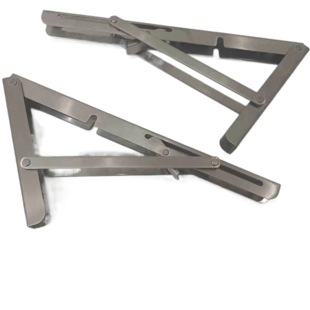 Stamping Punching Bending Process Wall Mount Collapsible Shelf Hinge for 2pcs White