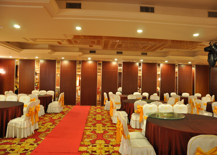 Folding Operable Partitions , Office Aluminum Sliding Doors , Room Dividers For Hotel