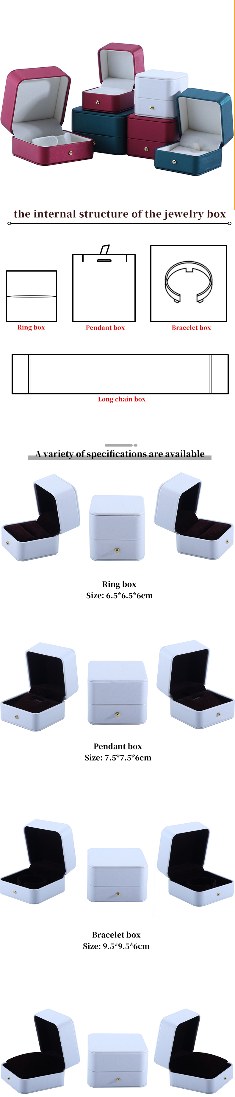 Newest Design Jewelry Packaging Box for Custom Logo Earrings Rings and Necklaces