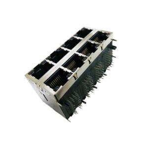 LPJG47020A32NL Stacked 2X4 Port RJ45 Jack Connector 8P8C 10/100 Base - T 1840895