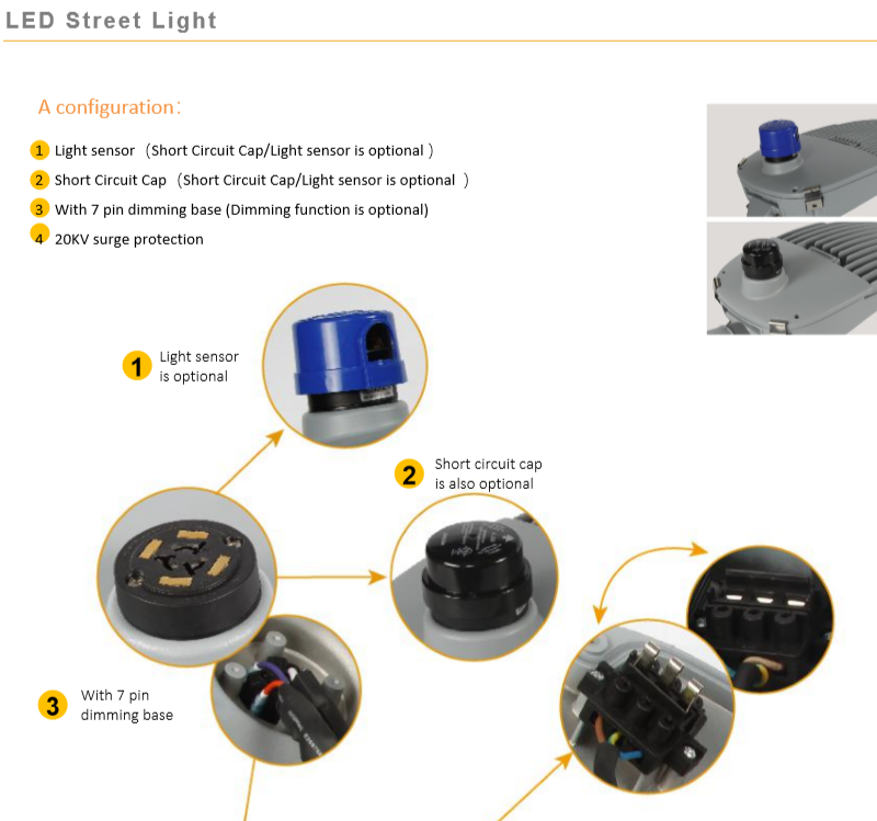 Ultra Thin Outdoor LED Street Lights SMD 3030 For Road Lighting Aluminum Alloy Shell