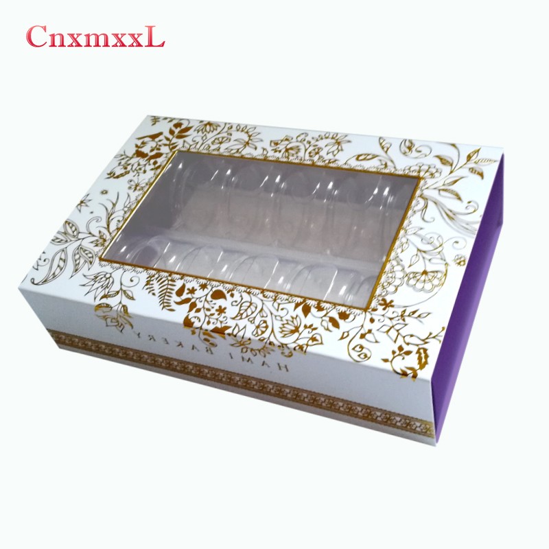 31*6.5*2.5cm Drawer Paper Gift Box Packaging Matte Black Macaron Boxes
