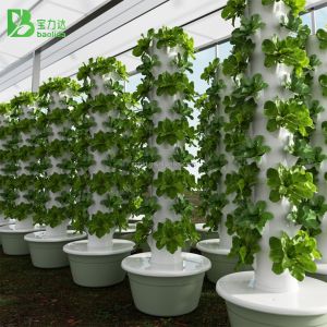 Vertical Hydroponic Tower with Full-Spectrum LED Grow Lights Space-Saving Design