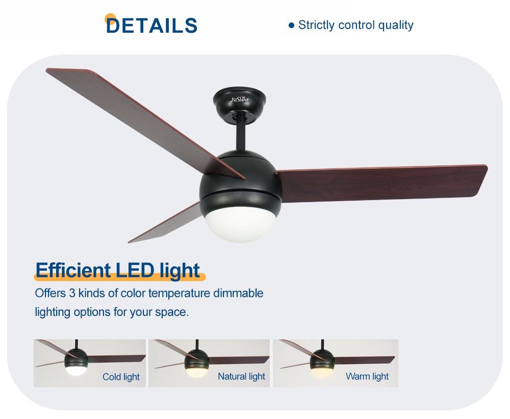 Lighting and Circuitry Design Ceiling Fan 1stshine Dimmable LED Lighting with Remote