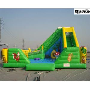 Green forest with animas inflatable slide combo (CYFC-05)