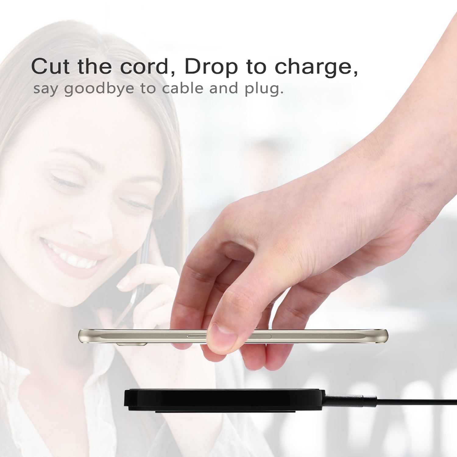 Qi-Certified Wireless Charging Pad for iPhone 5W/10W iPhone Wireless Charging Pad Stand