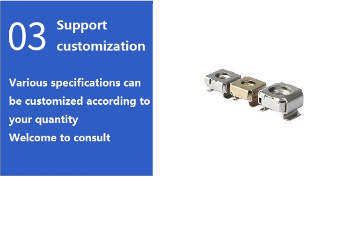 Metric Measurement System Stainless Steel Square Cage Nut Clip Nut for Brass Products
