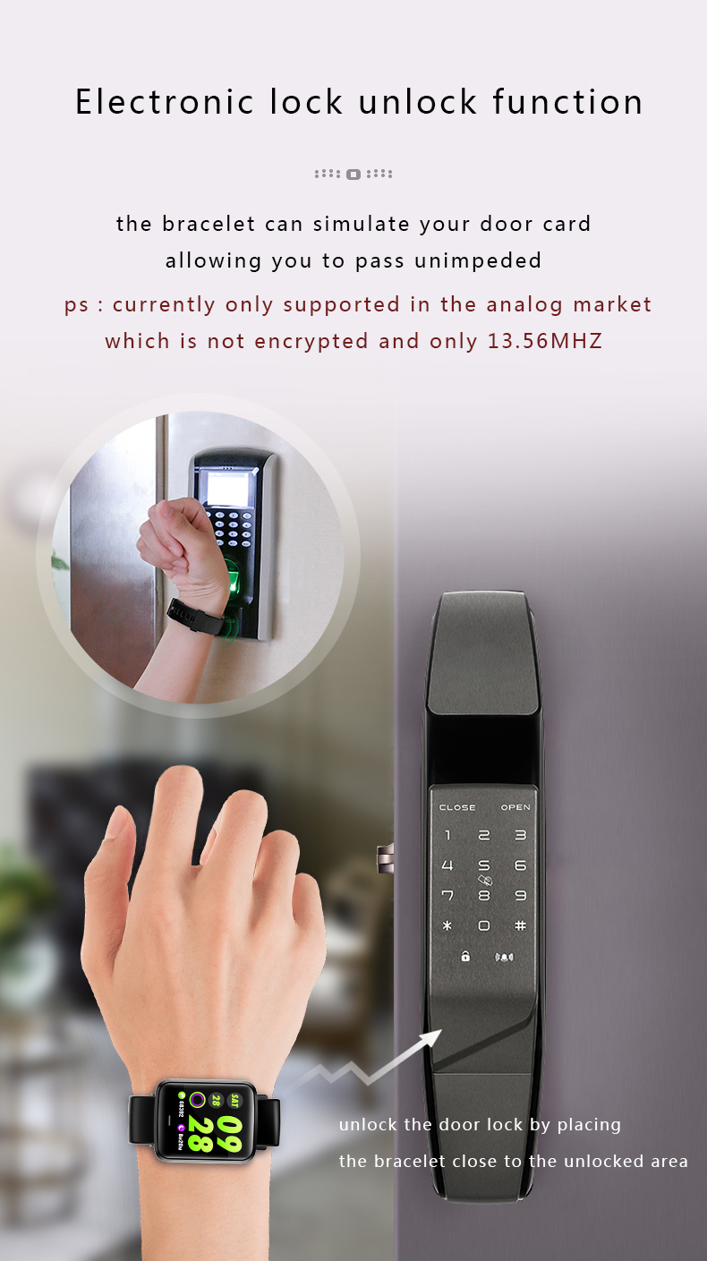 H19 smart watch IP68 Smart Bracelet Watch RFID IP68 OEM A Proxy M3 Touch Screen Fitness Watch