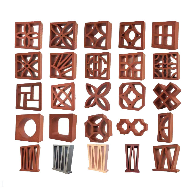 Garden Facade Exterior Terracotta Hollow Bricks Red Wall Breeze Blocks