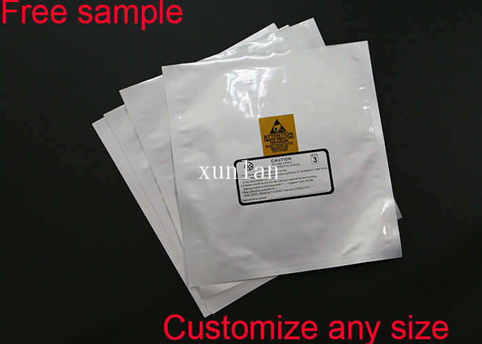 Anti Static Material Aluminum Foil Bags Resealable Heat Seal With See Through Window