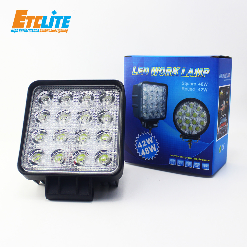 72W Rechargeable LED Automotive Work Light , 24V Cree Led Tractor Lights