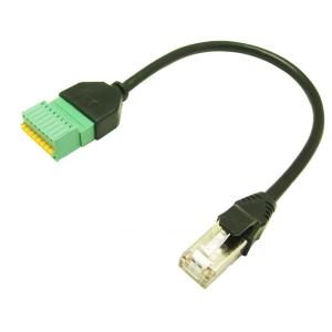 RJ45 8P8C Connector to 8 Pin Screw Terminal Block Adapter 30cm Long for Security
