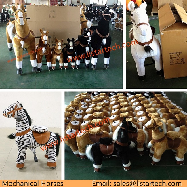 Horse Mechanical Amusement Ride Kiddie, Kids Mechanical Theme Park Rides from Factory