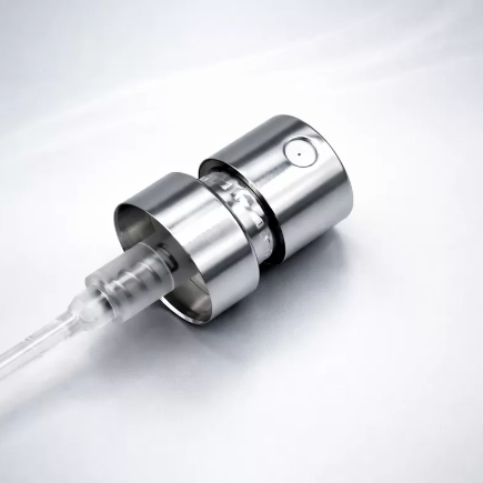 Perfume atomizer pump with plastic collar