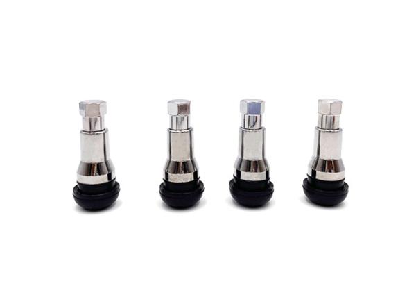 TR413AC Brass Valve Stem Long Chrome Sleeve 0.453'' Rim Hole Tensile Force >