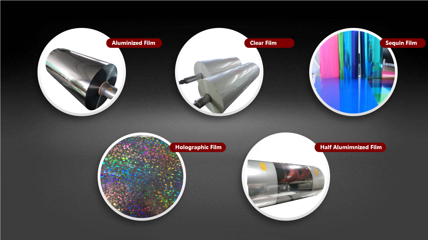 Exhibition PET Film Metallized Aluminum Foil Wrapping Paper with Affordable