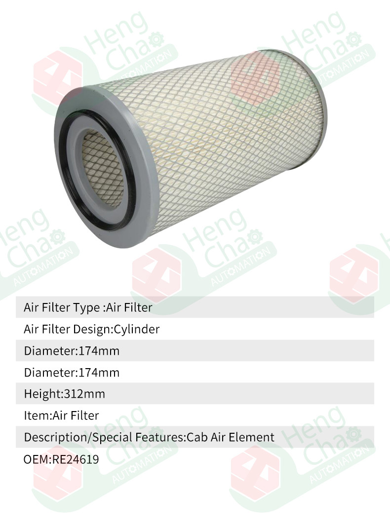 Car Cabin Air Filter Re24619 Diameter 174mm Height 321mm