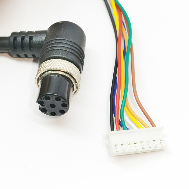 8 Pin iP65 Car Waterproof Connector Right Angle Head Male To Female