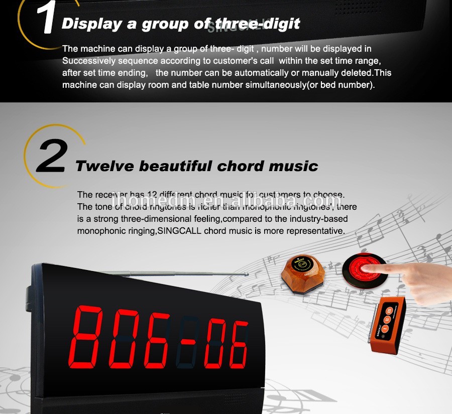 High quality Desk bell ultra-thin table button service call system